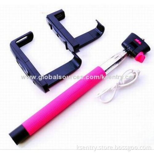 Built-in Remote Shutter Bluetooth Selfie Stick for iPhone and Samsung, Smartphones